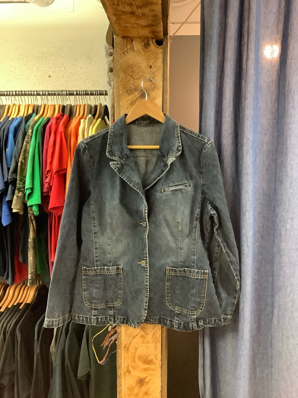Vintage women’s dark blue denim jacket